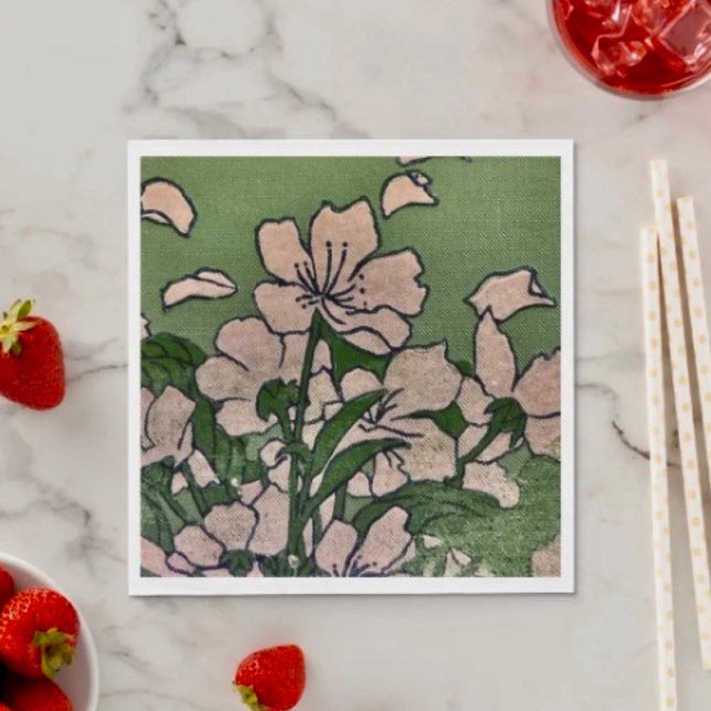 Rosa Blossom Kaskadenpapier Napkin Serviette (Napkins - coined or standard napkin sold in quantities of 50. 
)