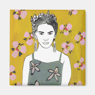 Rosa Blossom Lady - Gelb Magnet