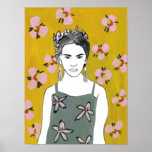 Rosa Blossom Lady - Gelb Poster