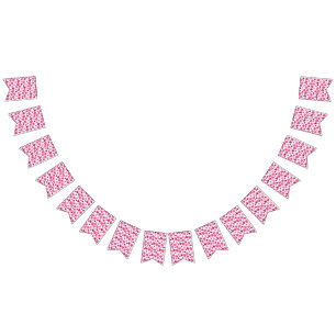 Rosa Blossom Wasserfarben Wimpelkette