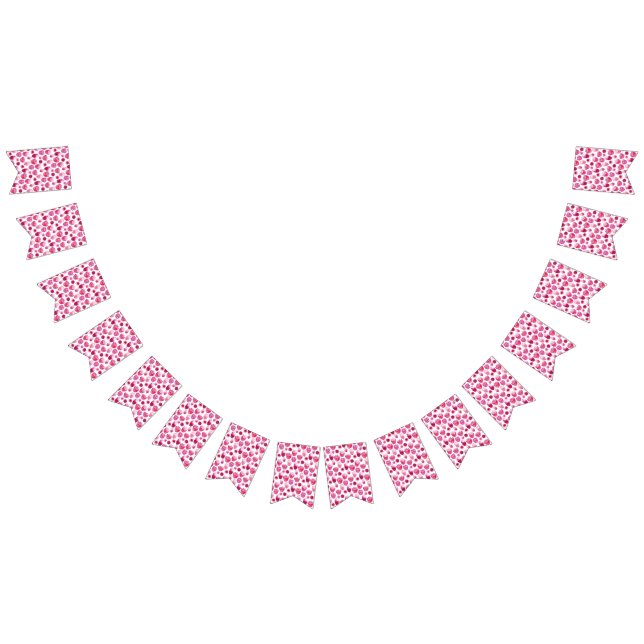 Rosa Blossom Wasserfarben Wimpelkette (Alle)