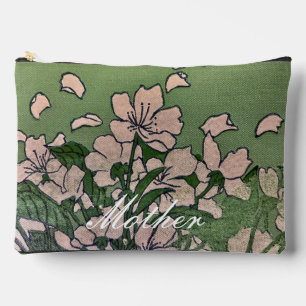 Rosa BlossomGrüne Drucktasche mit Nähen Zubehörtasche