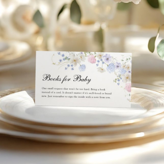 Rosa Blue Wildblume Gender Reveal Books for Baby Begleitkarte (Von Creator hochgeladen)