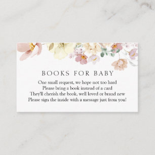 Rosa blühende Blume Bücher für Baby Begleitkarte
