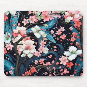 Rosa blühende Blume Frühling Mousepad