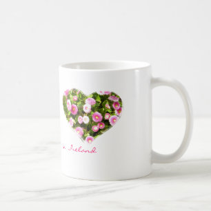 Rosa blühende Herz-Tasse Tasse