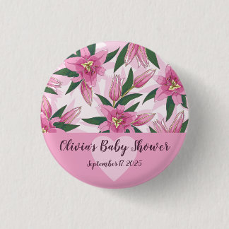 Rosa blühende Lilie Button