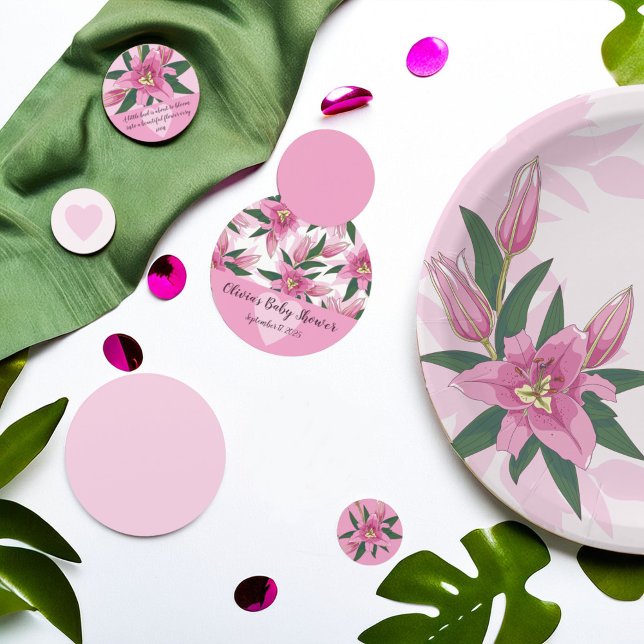 Rosa blühende Lilie Konfetti (Pink Blooming Lily Confetti)