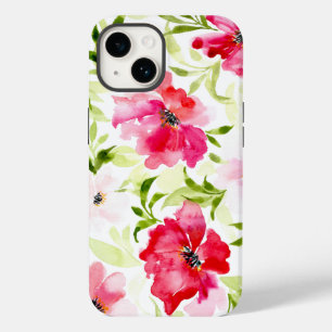 Rosa blühende tropische Blume Blätter Picknick Case-Mate iPhone 14 Hülle