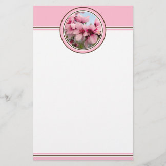 Rosa blühendes Niederlassungs-Briefpapier - Rosa Briefpapier
