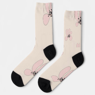 rosa Blümchen Socken