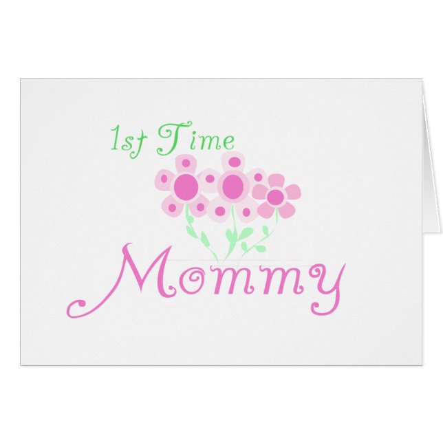 Rosa Blume 1st Mommy Shirts und Geschenke (Vorderseite (Horizontal))