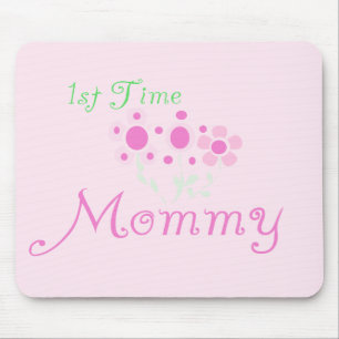Rosa Blume 1st Mommy Shirts und Geschenke Mousepad