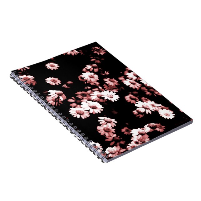 Rosa Blume #4250 Notebook Notizblock (Rechte Seite)