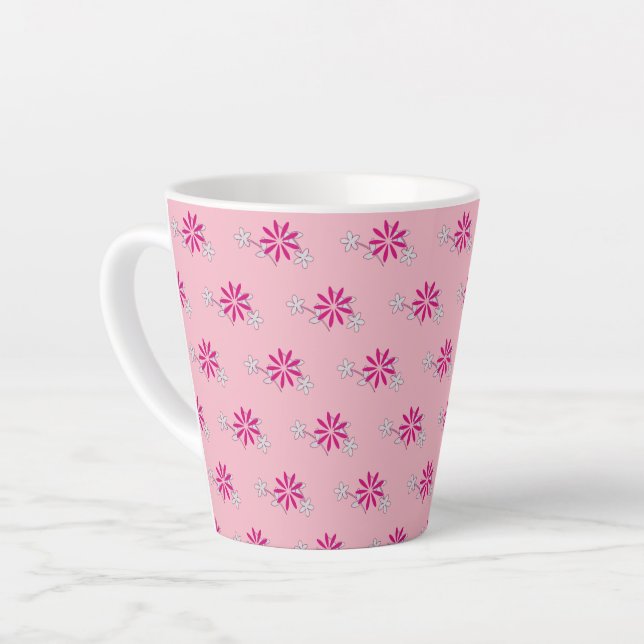 Rosa Blume 4Laila Latte Tasse (Linke Ecke)