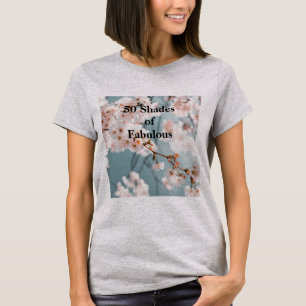 Rosa Blume 50 Farbtöne von fabelhaftem Grau T-Shirt