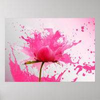 Rosa Blume Abstrakt Paint Spritzer