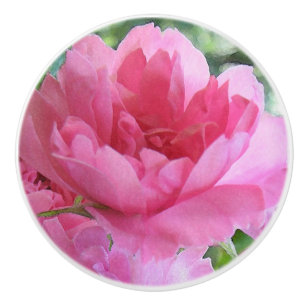 Rosa Blume Abstrakte Keramik Keramikknauf