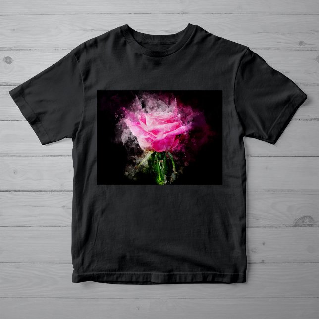Rosa Blume Aquarell - bb T-Shirt (Von Creator hochgeladen)
