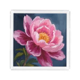 Rosa Blume Aquarellmalerei Acryl Tablett