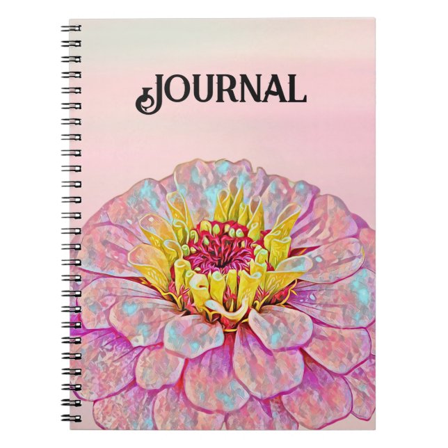 Rosa Blume Art Journal Notizblock (Vorderseite)