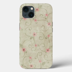 Rosa Blume auf Grün Case-Mate iPhone Hülle