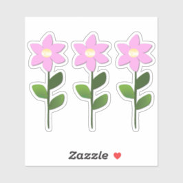 Rosa Blume Aufkleber