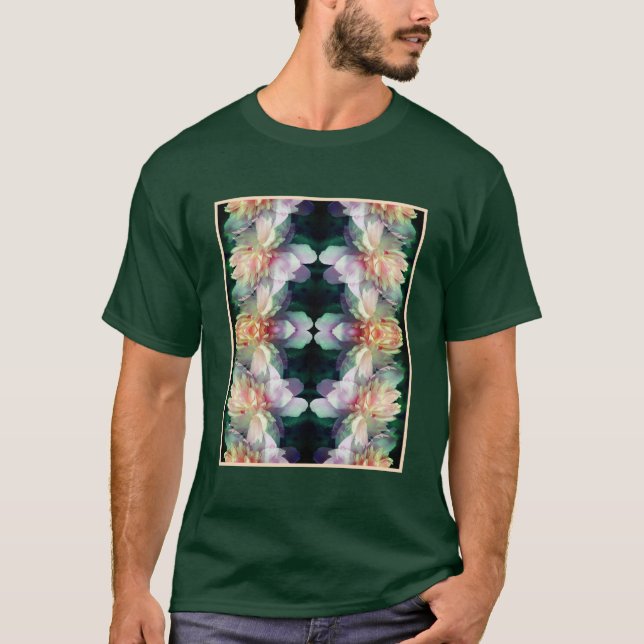 Rosa Blume aus Peony multipliziert Abstrakt T-Shirt (Vorderseite)