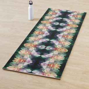 Rosa Blume aus Peony multipliziert Abstrakt Yogamatte