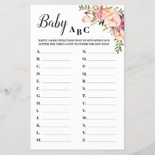 Rosa Blume Baby ABC Baby Showcard Flyer