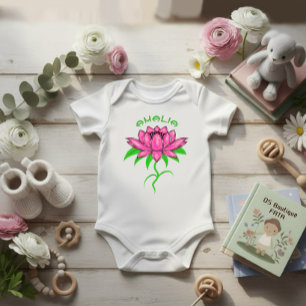 Rosa Blume Baby Strampler