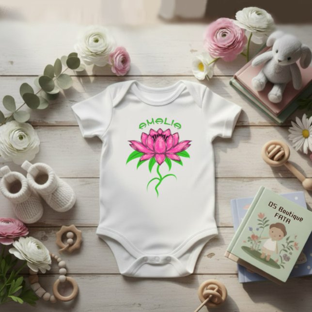 Rosa Blume Baby Strampler (Von Creator hochgeladen)