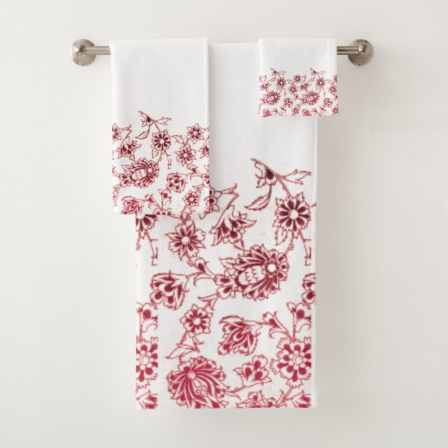 Rosa Blume Badhandtuch Set (Insitu)