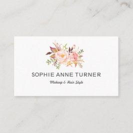 Rosa Blume Beruflich Makeup Frisur Stil Visitenkarte