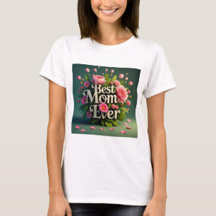 Rosa Blume Beste Mama je Bouquet T-Shirt