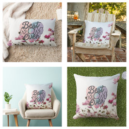 Rosa Blume Beste Mama je glücklicher Muttertag Lendenkissen