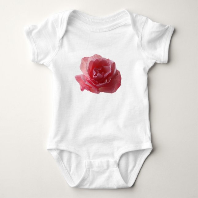 Rosa Blume Blossom Baby Bodysuit Baby Strampler (Vorderseite)