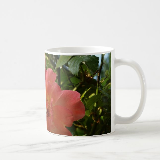 Rosa Blume Blossom Foto Klassische Tasse (Rechts)