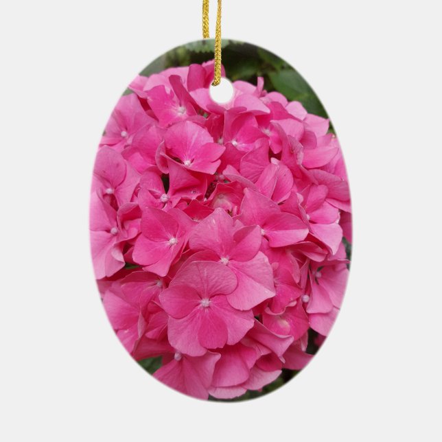 Rosa Blume Blumenfotografie Natur Keramik Ornament (Hinten)