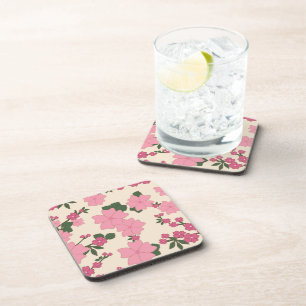 Rosa Blume, Blumenmuster, Muster von Blume Getränkeuntersetzer
