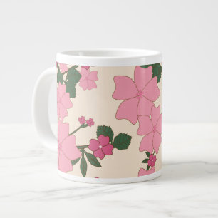 Rosa Blume, Blumenmuster, Muster von Blume Jumbo-Tasse