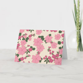 Rosa Blume, Blumenmuster, Muster von Blume Karte