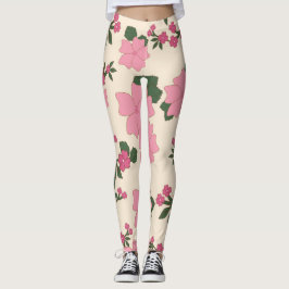 Rosa Blume, Blumenmuster, Muster von Blume Leggings