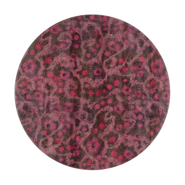 Rosa Blume, Blush Curves, Filzmuster Schneidebrett (Vorderseite)