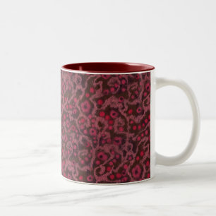 Rosa Blume, Blush Curves, Filzmuster Zweifarbige Tasse