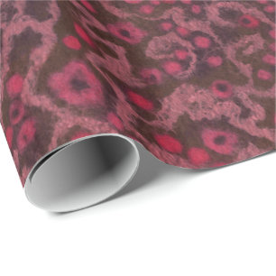 Rosa Blume Blush Curves, weißes Blumenmuster Geschenkpapier