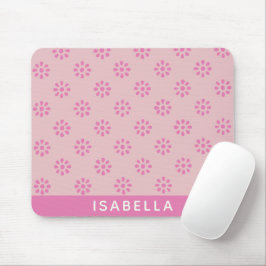 Rosa Blume Boho Ästhetische Muster Personalisiert Mousepad