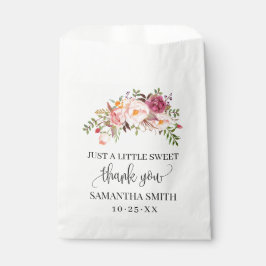 Rosa Blume Boho Chic Baby Dusche Blumenstrauß Part Geschenktütchen