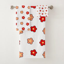 Rosa Blume Boho Chic Badhandtuch Set