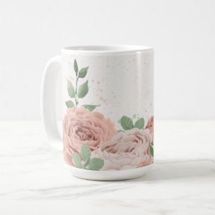 Rosa Blume, botanisch Kaffeetasse